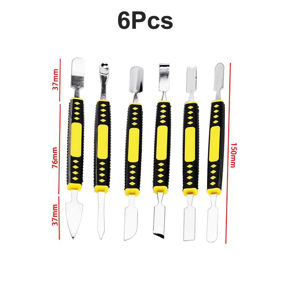 Universelles elektronikreparaturwerkzeug-set mit öffnungshebel und metallspießen für tablets, laptops und handybildschirme – hebelwerkzeug: 6 stück upgrade