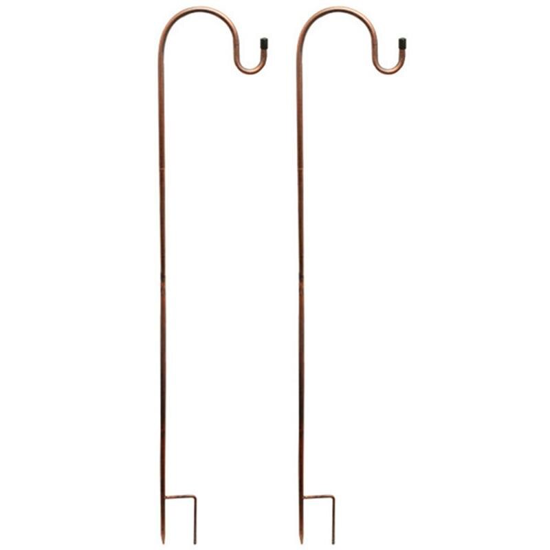 2pcs Iron Decorative Metal Lantern Hooks Pole Hangers Lantern Hanger Flowerpot Stand Hanging Hook for Outdoor Decoration Garden: Default Title