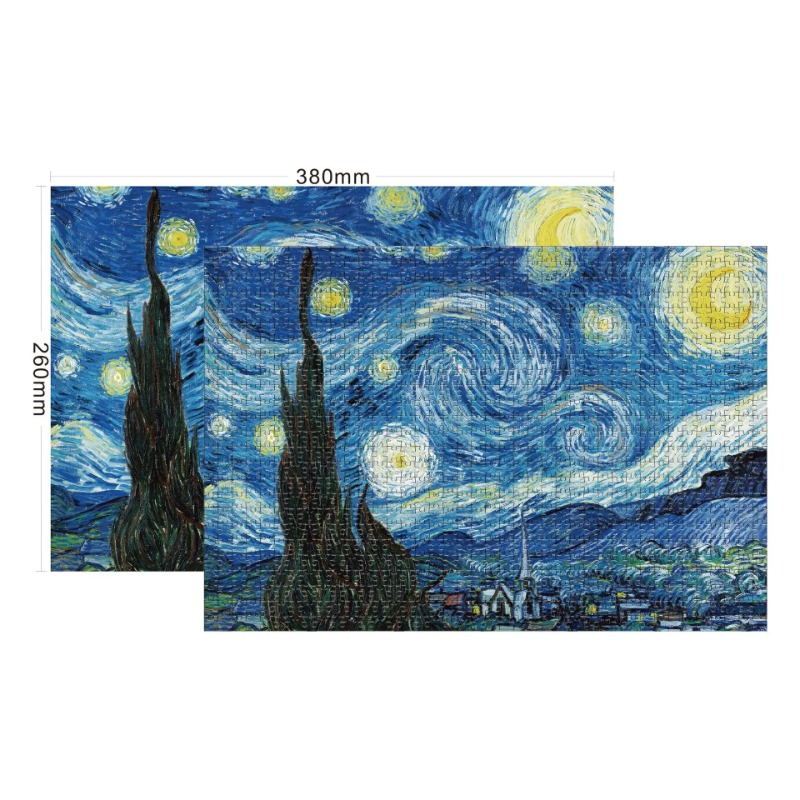 Mini-puzzle, 1000 -teilig, für erwachsene, van gogh, die sternennacht, papier-weihnachtsspielzeug