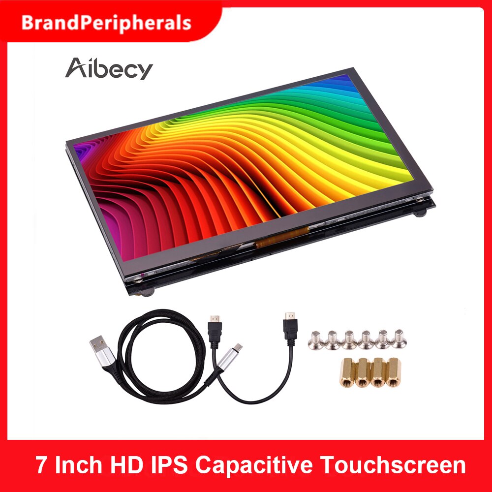 Aibecy 7 Inch Hd Ips Capacitieve Touchscreen Display 1024*600 Resolutie Kleine Draagbare Monitor Met Usb Hd Interface