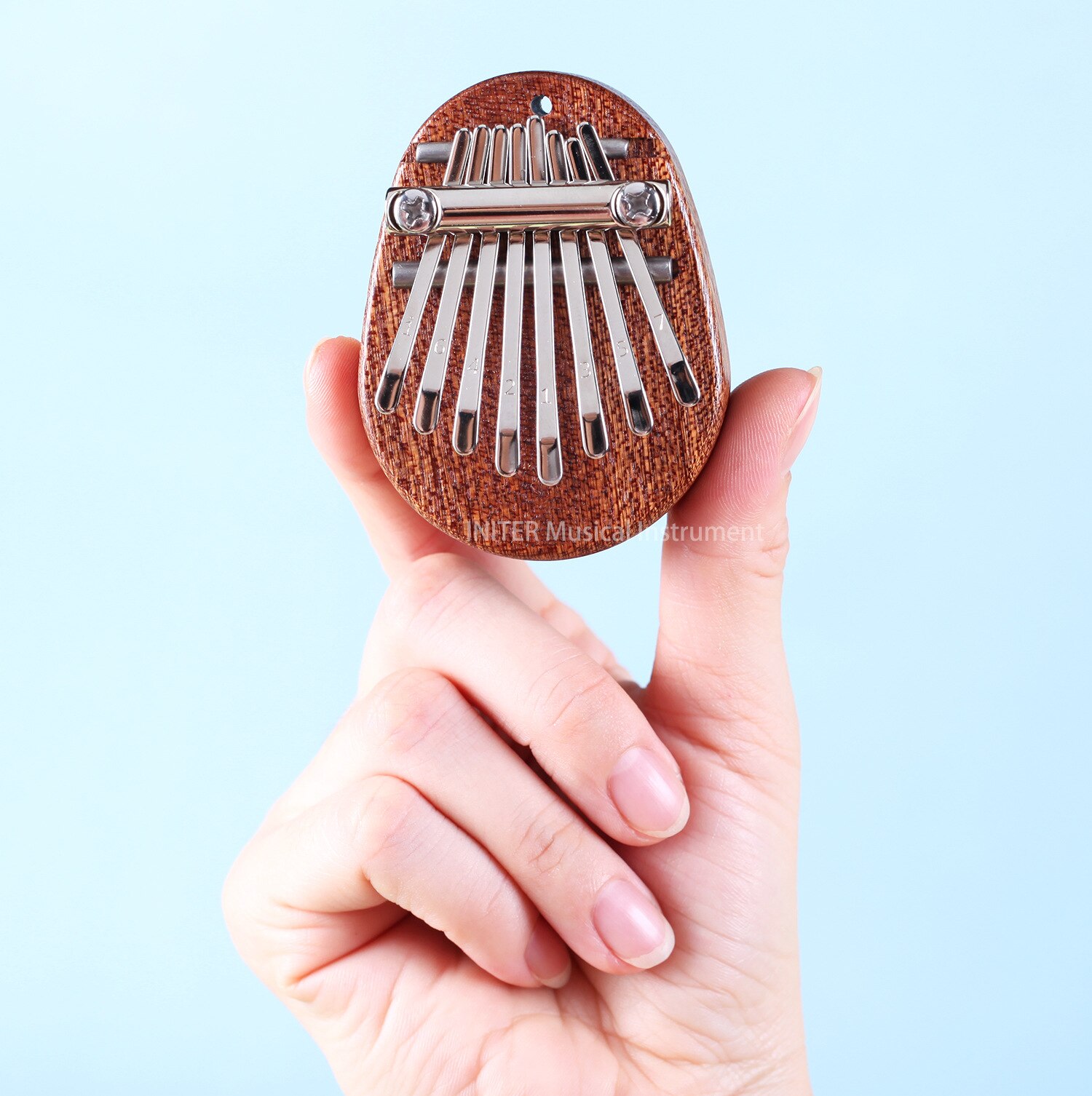 8 Keys Mini Kalimba Portable Wooden Finger Harp Thumb Piano Musical Instrument