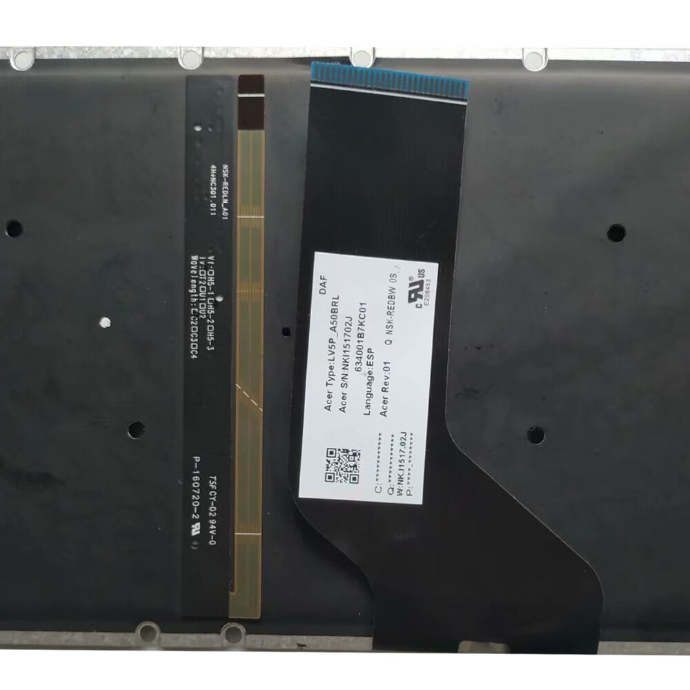 Spaanse Laptop Keyboard Voor Acer Aspire 3 A315-21 A315-41 A315-41G A315-31 A315-51 A315-53 A315-53G Sp Zwart Geen Backlight