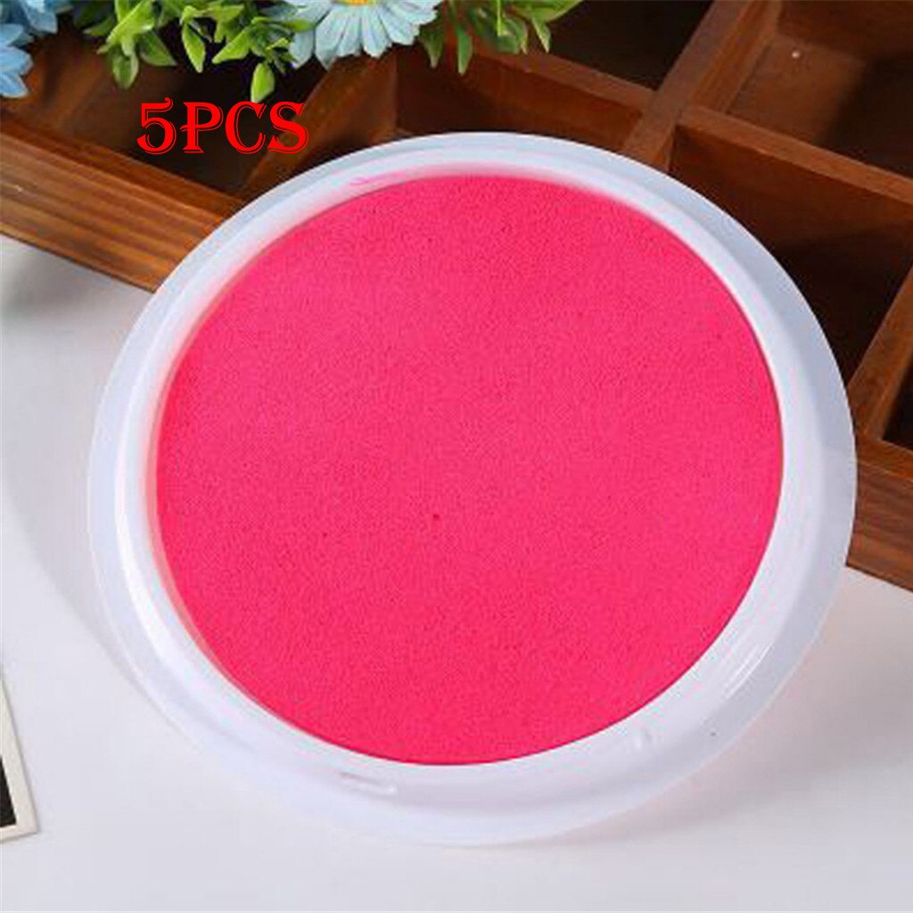 5Pc Kinderen Diy Vinger Palmen Schilderen Graffiti Afdrukken Modder Verf Plaat # C7: Pink 