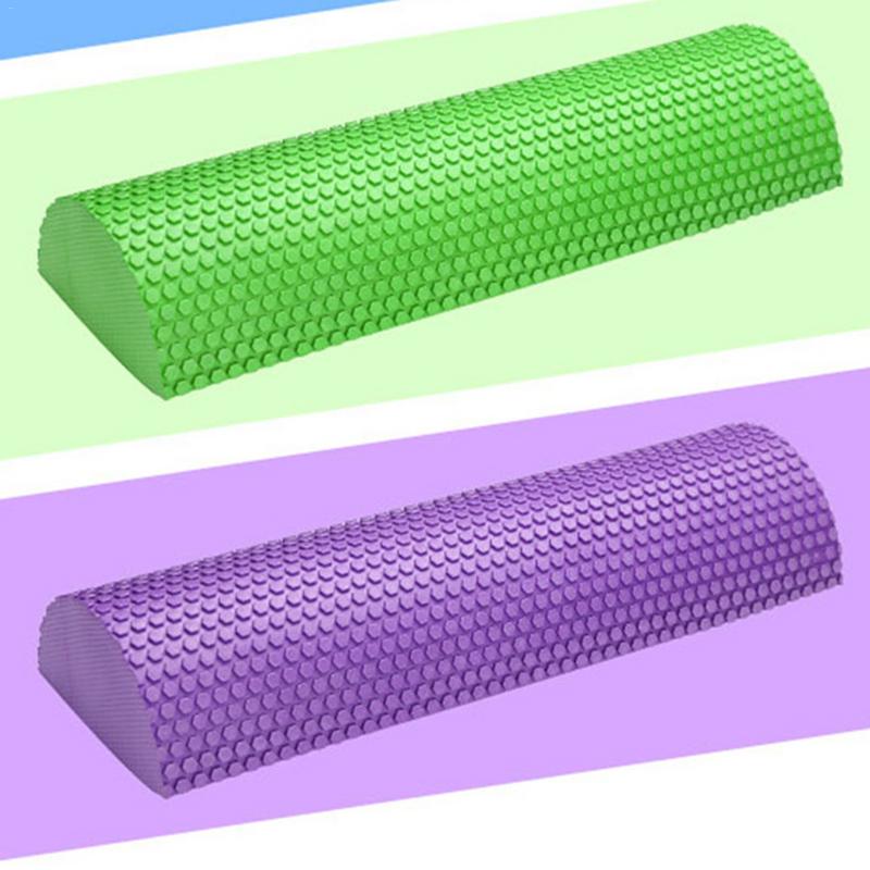 30-45cm Semi-circular Massage EVA Foam Shaft Yoga Pilates Fitness Equipment With Massage Floating Point Foam Roller Yoga Block