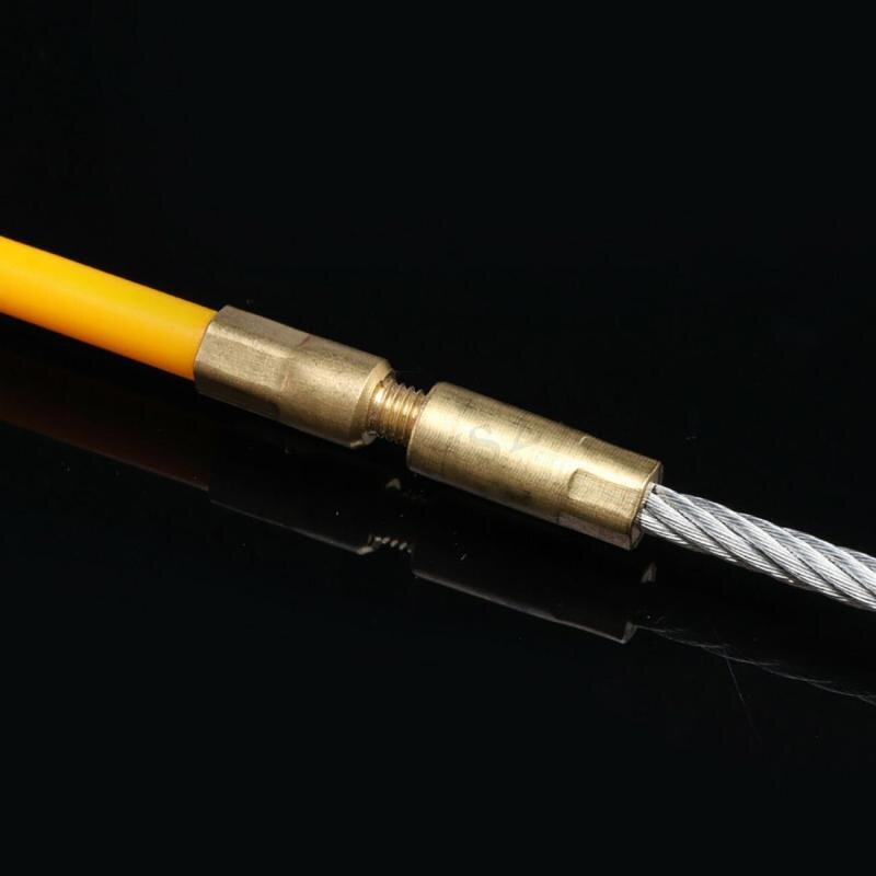 4/6mm 5/15m glasfiberkabel tryckavdragare löpkabel trådsats vägg elkabel monteringsstänger ledningstillbehör hållbart