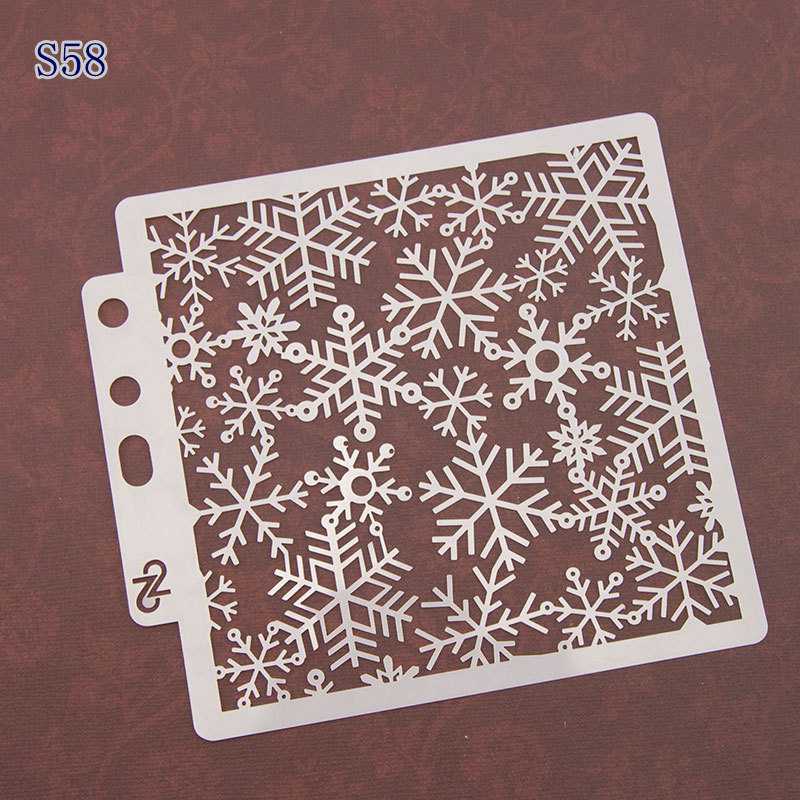 Jul snöflinga rådjur gör själv lager stenciler mall för väggmålning scrapbooking stämplingshantverk: S58