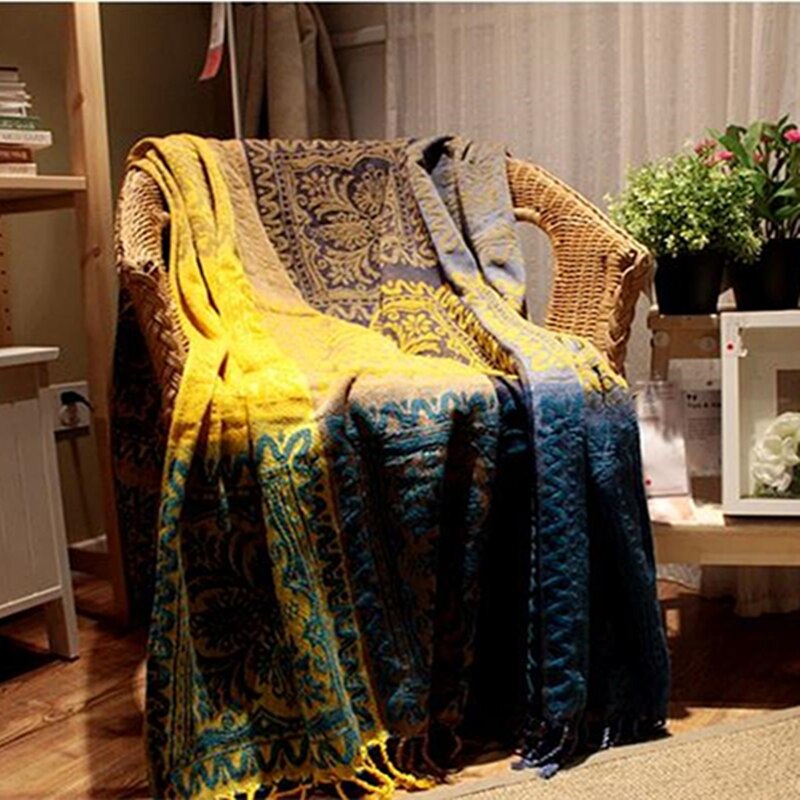 Nepalese bankhoes, fluwelen dekenhoes, handdoek, beddeken, erkermathoes, handdoek, casual hoes, stoffen dekens en plaids