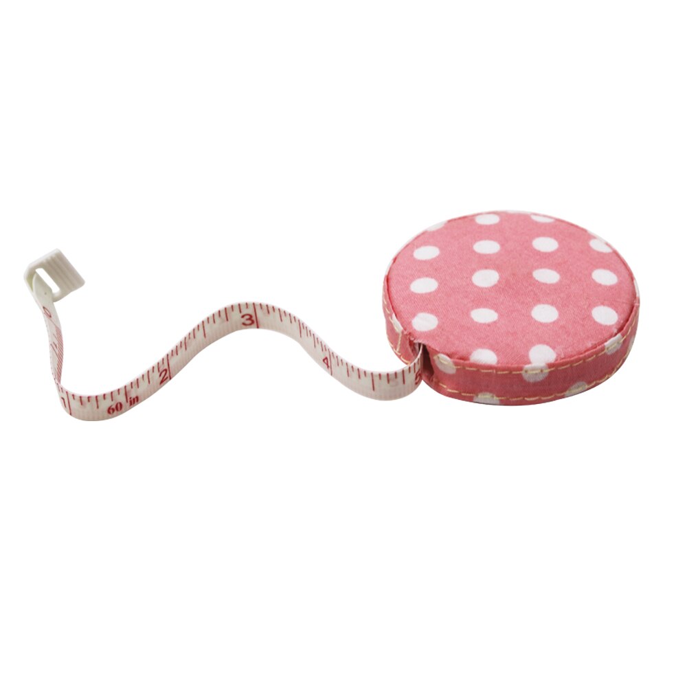 1.5m/60in Retractable Soft Flat Measuring Ruler Sewing Tailor Tape Measure Fabric Covered Sewing Tools
