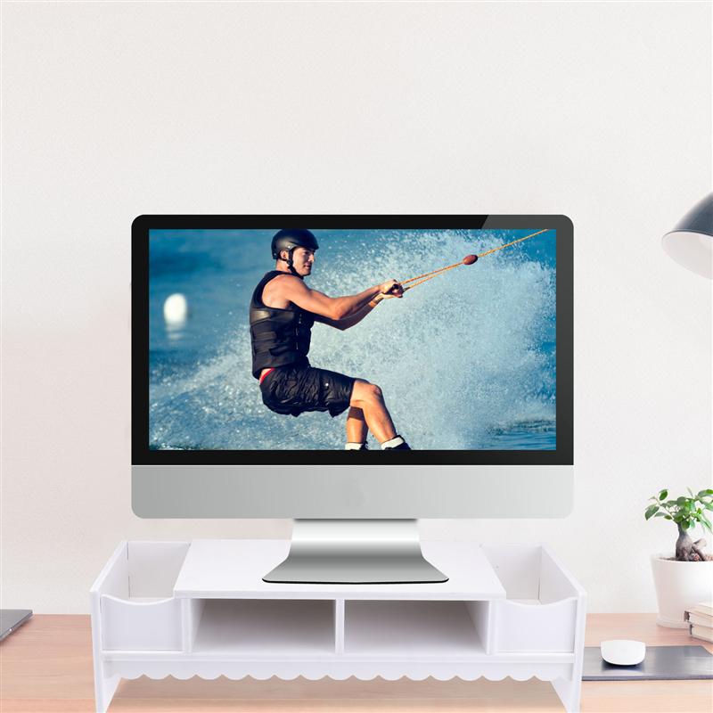 1Pc Monitor Shelf Multifunction Display Riser Rack Storage Bracket for Home Office Desktop