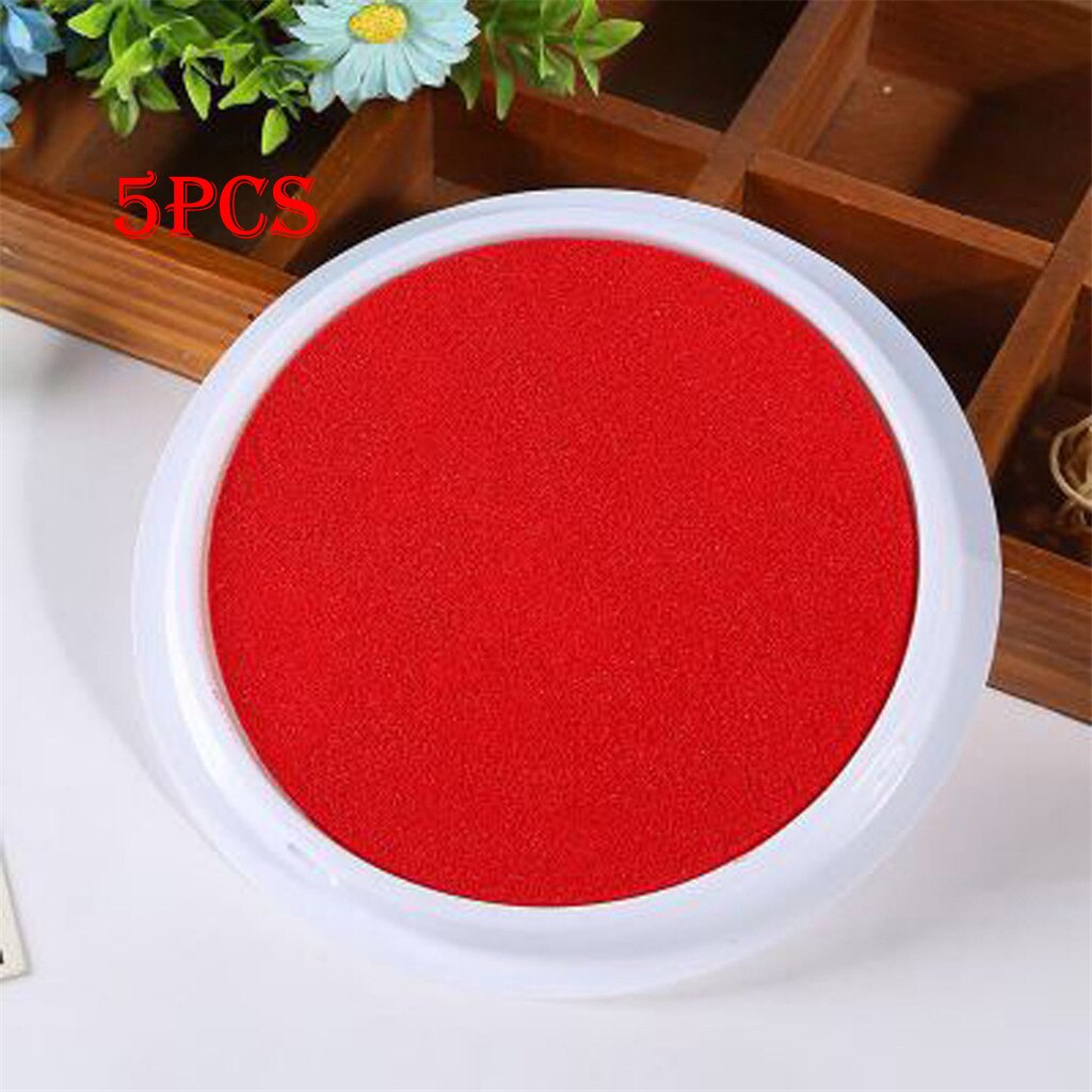 5Pc Kinderen Diy Vinger Palmen Schilderen Graffiti Afdrukken Modder Verf Plaat # C7: Red 