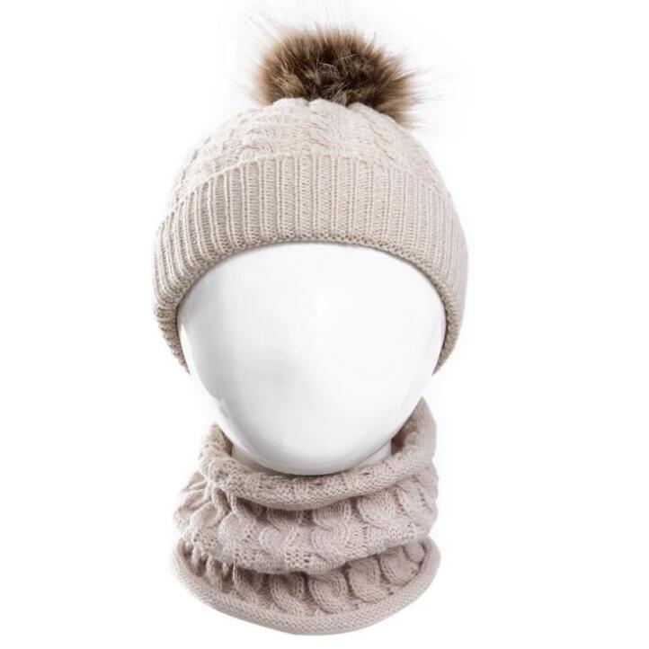 Winter Baby Girls Hats Scarf Set Soft Warm Children Pompom Accessories For 0-2 Years Kids Spring Autumn Caps