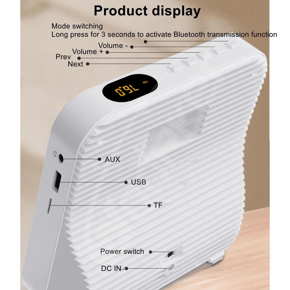 Woopker KC-718 multifunktion alen DVD-Player CD VCD Stereo Bluetooth tragbaren Media Player FM Radio 3,5mm Aux mit Fernbedienung