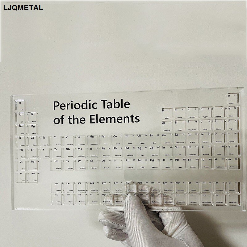Periodic Table of Elements Container, Transparent Acrylic Box, Each Grid Can Accommodate 10mm Cube