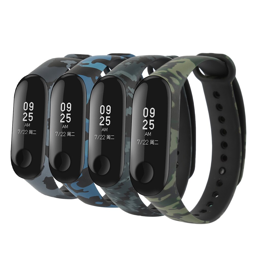Voor Xiao mi mi band 3 Smart armband Vervang Siliconen Pols Band Smart Armband Accessoires Camouflage Armband Band