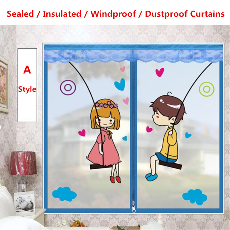 Air-conditioning Curtains Insulation Stickers Door Dustproof Insulation Film Partition Curtain