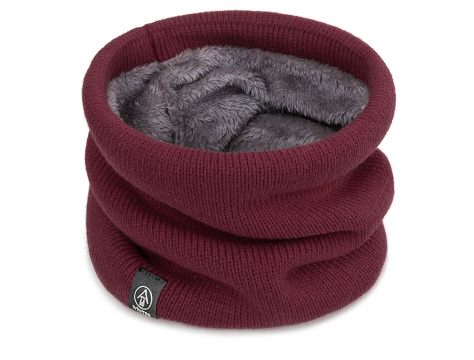 Winter Sjaals Baby Kinderen Jongen Meisje Katoenen Sjaal Mannen Vrouwen Unisex Gebreide Herfst Warm Sjaals Dikker Wol Plus Fluwelen: dark red