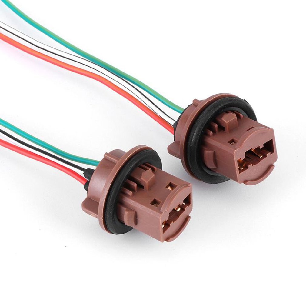 2Pcs 7443 Bulb Socket T20 Lamp Holder Adapter Base Connector For Brake Lights Harness Car Accessories