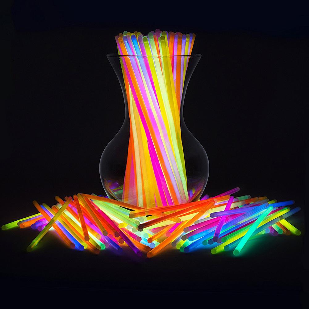 50Pcs Kleurrijke Lichtgevende Glow Sticks Glowsticks Diy Armband Ketting Party Props Heldere Kleurrijke Glow Sticks