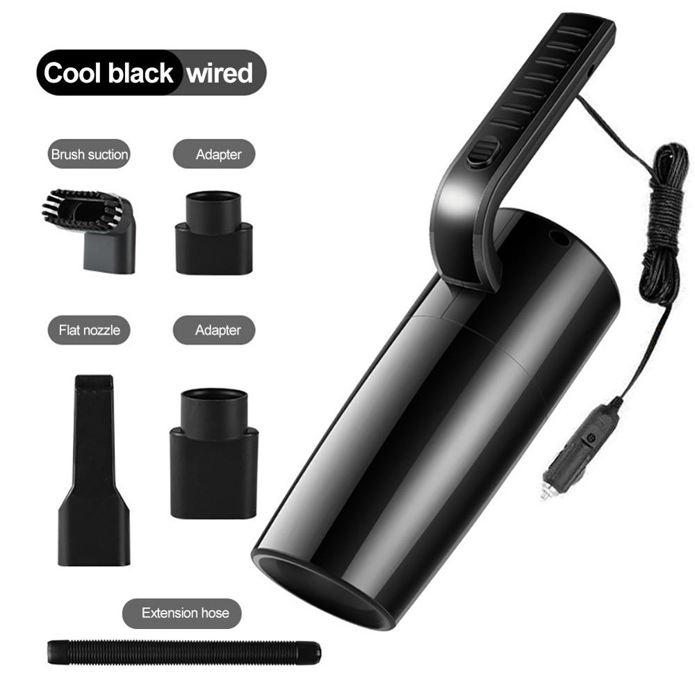 120W 12V 4500Pa Hoge Zuigkracht Auto Stofzuiger Draagbare Handheld Stofzuiger Nat Droog Tweeërlei Gebruik stofzuiger Voor Car Home: black