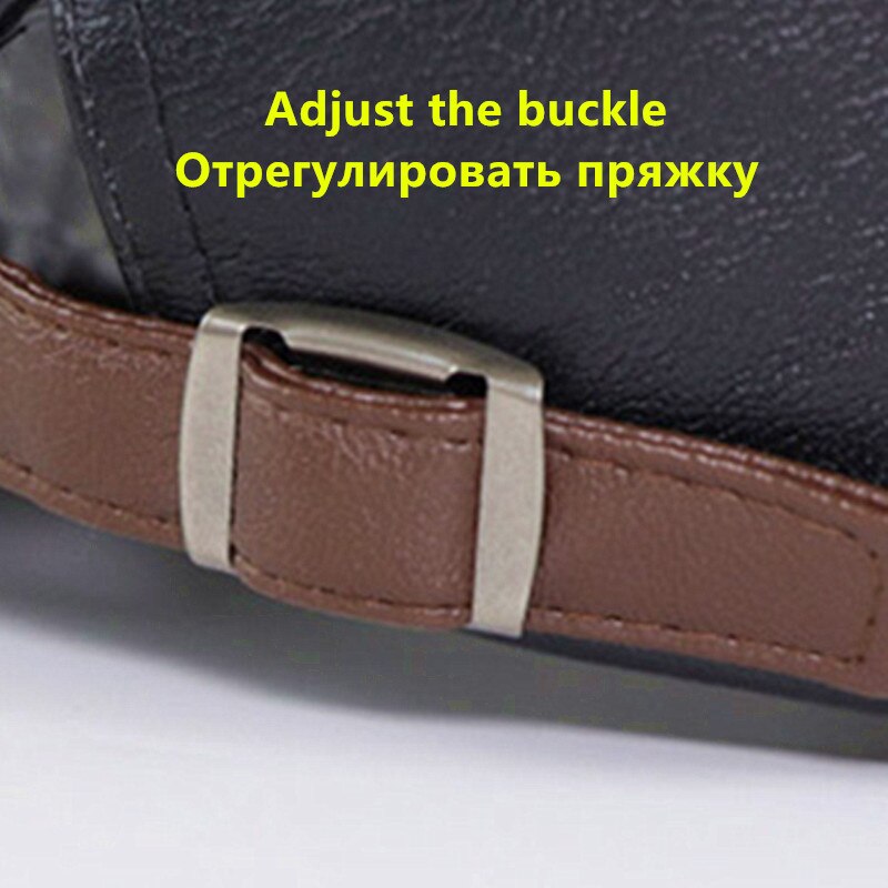 Xdanqinx vinter herrmössa sammet varma basker pu läder vinterhattar för män chapeau justerbar storlek casual märken keps pappas hatt