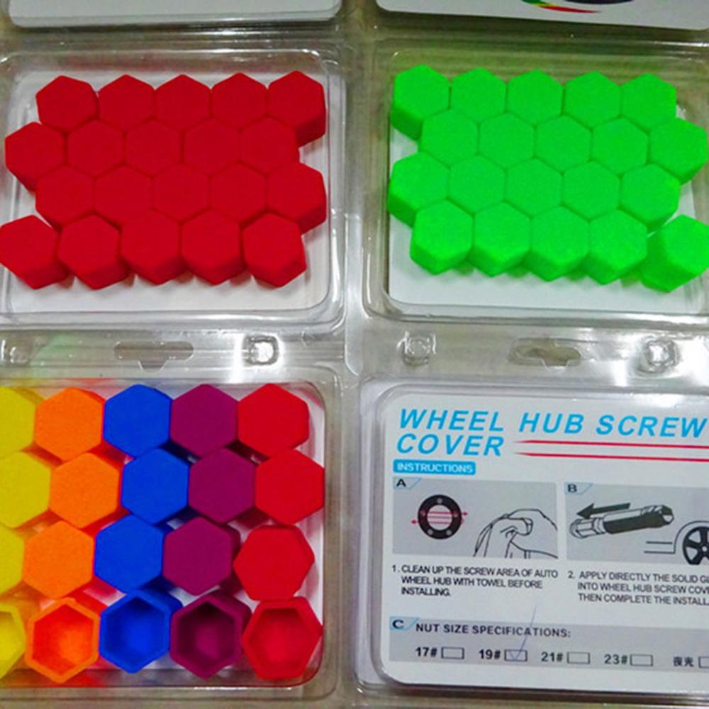 Tyyppi 1 20 kpl yleiskäyttöinen auton pyörän ruuvinsuoja rengasruuvikorkki ympäristönsuojelu silikonisuojus auton rengaskorkki