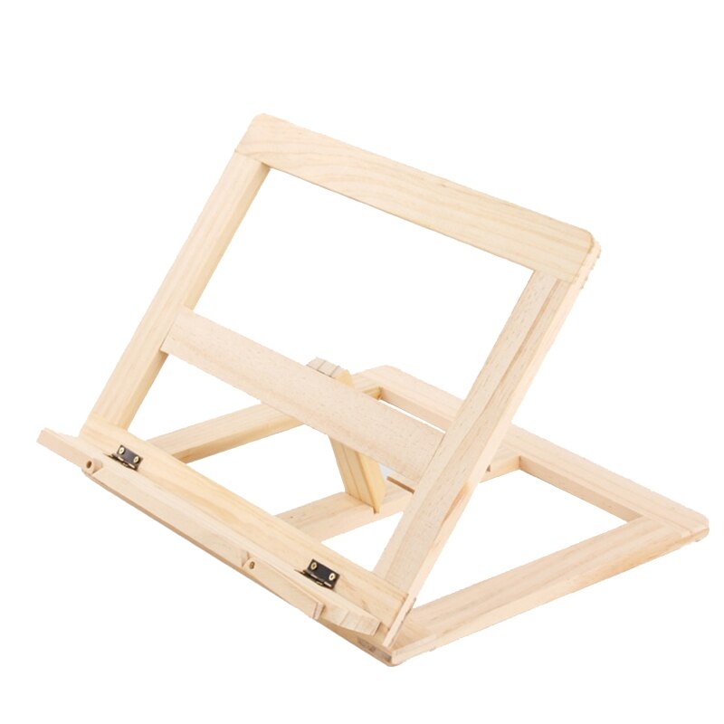 Foldbart træ bogstøtter stand kogebog holder læsestativ træ læser bog support stativholdere tablet pc: B