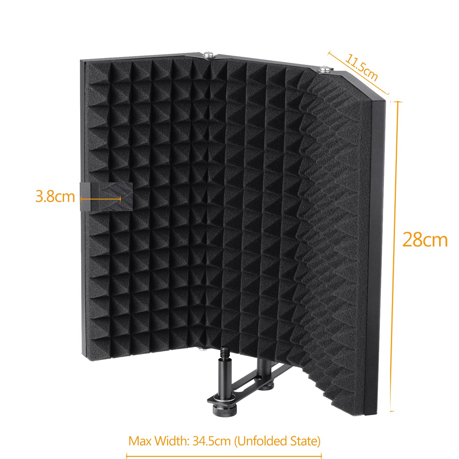 Foldable Adjustable Sound Absorbing Vocal Recording Panel Portable Acoustic Isolation Microphone Wind Screen Shield Sound-proof: 3-Panel   Type2