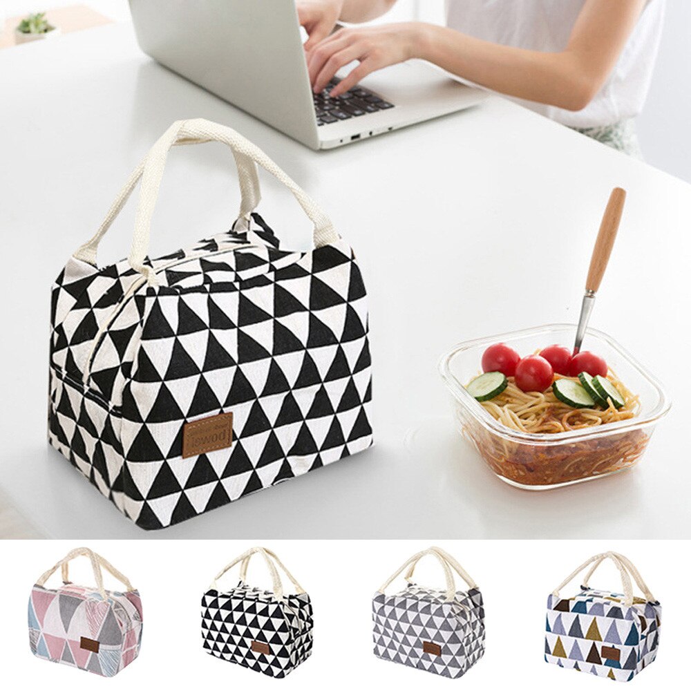 Lunch Bags for Women Kids Insulated Canvas Box Tote Bag Thermal Cooler Food Lunch Bags Bolsa Termica Lancheira