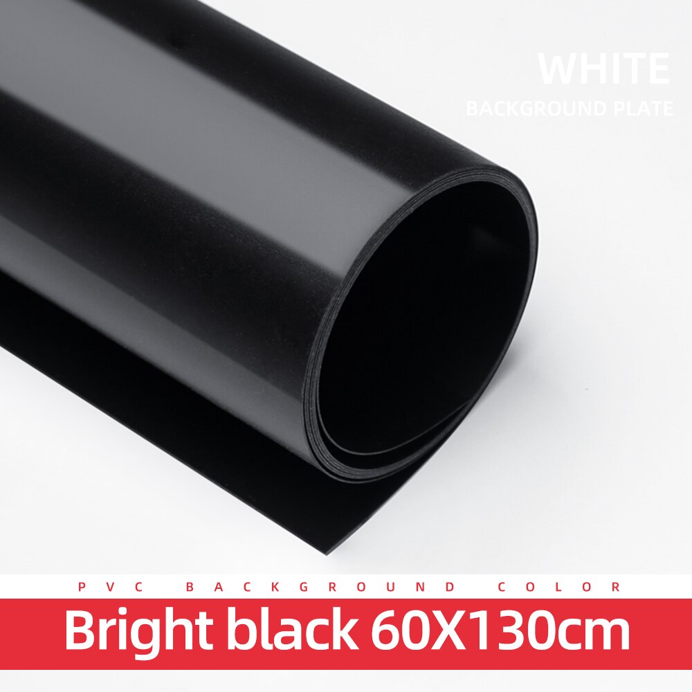 Valkoinen musta harmaa vihreä 68 x 130cm 27*51 tuuman valokuvaus taustapaperi matta pvc vinyyli saumaton tausta saumaton vedenpitävä: 60 x 130cm mustaa