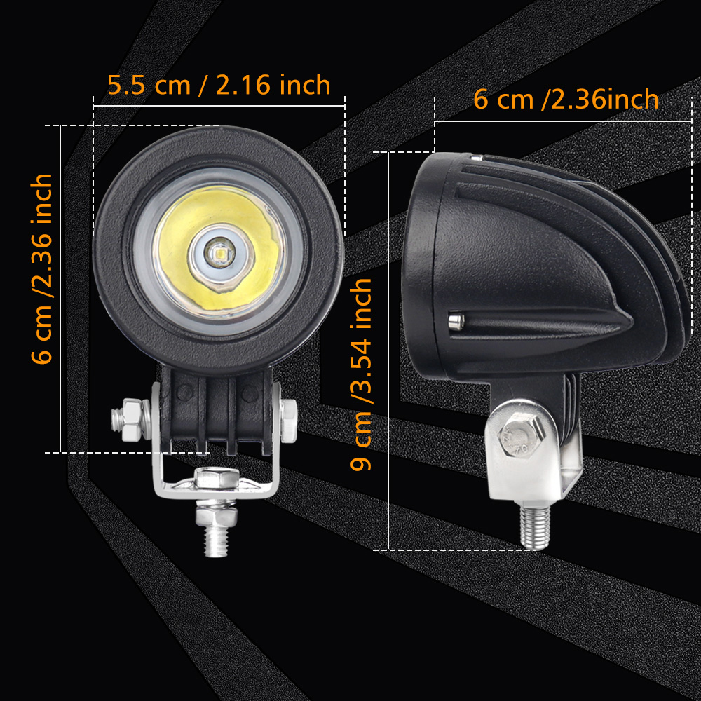 Motorfiets Led Rijden Lichten Spot Beam Extra Signaal Achterlicht Mist Werkverlichting Auto Suv Motor Moto Lamp 6000K