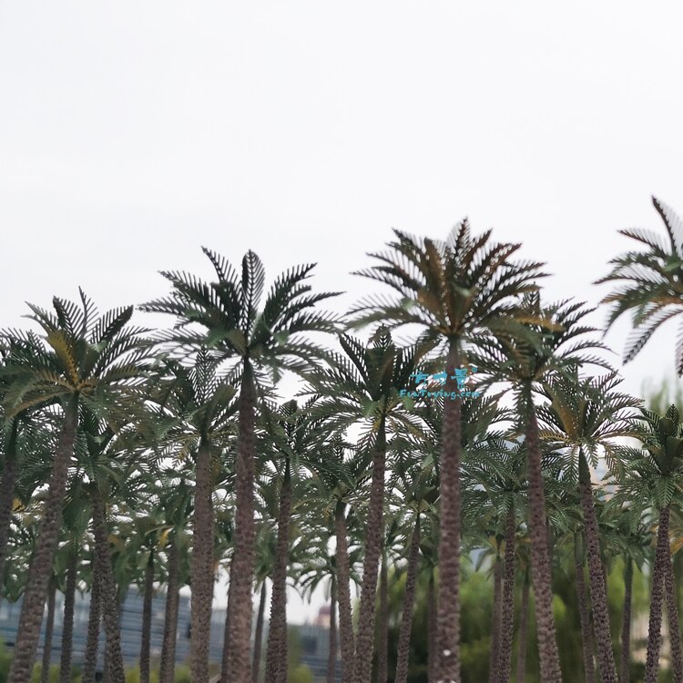 3/pkg Brass Etched Model Palm trees 3.94" (100mm) landscape model train railway/railroad layout scenery DIY miniature manualidad