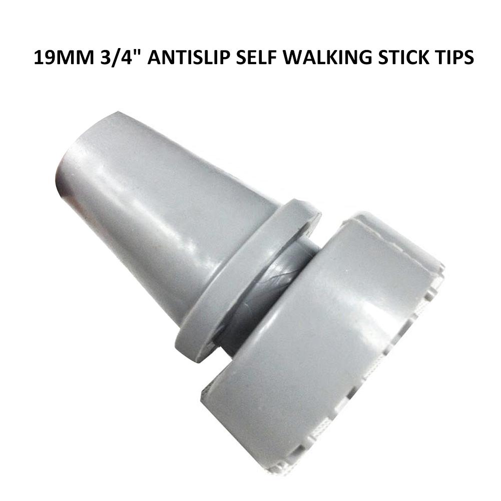 Cane Tip Bottom 19mm Soft Gum Rubber Pads Walking Hiking Sticks End Cover Tips Cane Crutch Pad Rubber Heavy Duty Metal Ferrule