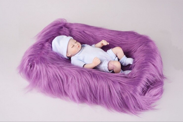 Doux bébé fourrure couvertures fausse fourrure fond couvertures mignon infantile enfants Fotografia De bébé Fotografia directe: purple