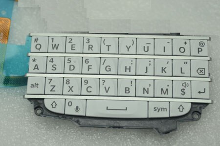 Toetsenbord russisch thais arabisch toetsenbord met flexkabels, reparatieonderdelen voor bb blackberry  q10 toetsenbord + gereedschap: Wit engels