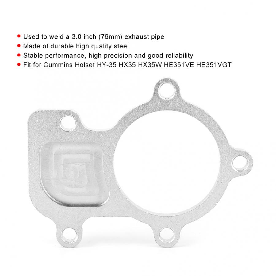 3.0in downpipe af mildt stål turbo flange passer til cummins holset hy -35 hx35 hx35w he351ve he351 vgt turbo flange