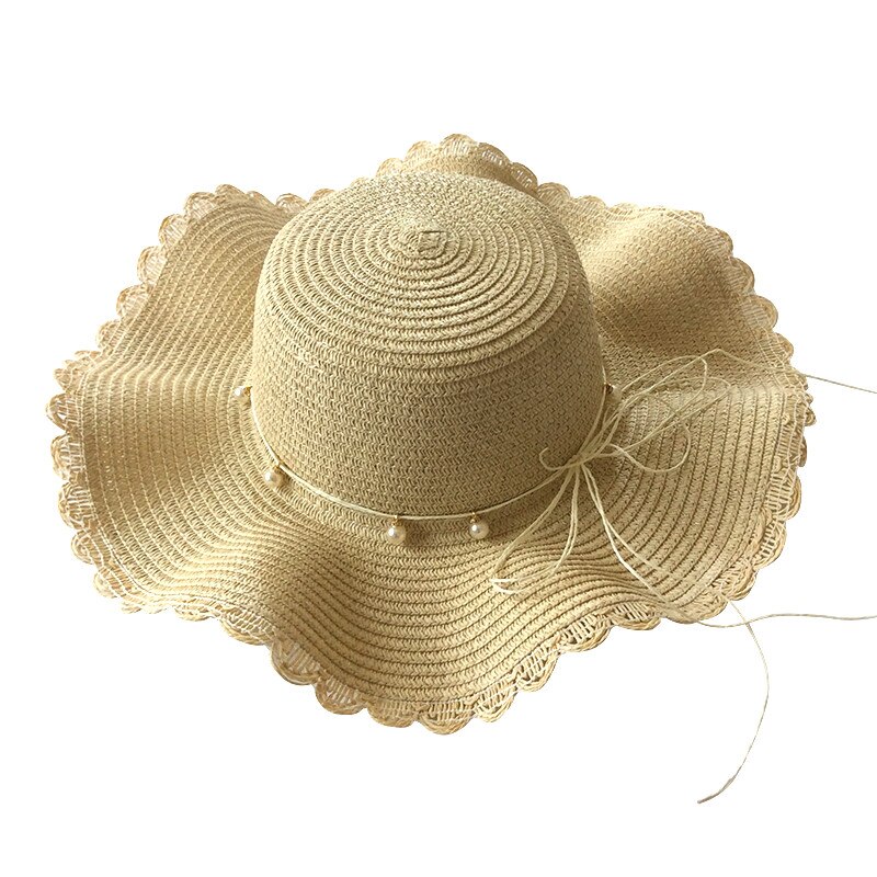 Parelversiering strohoed voor dames zomerhoed dames zonnehoeden petten
