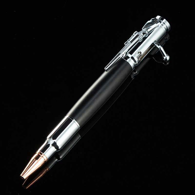 1pc Luxury Heavy Feel Metal Ballpoint Pens School Business Office Signature Roller Pen Writing Student Stationery Supplies: WHITE