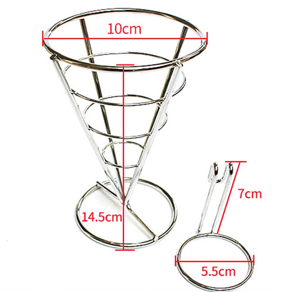Sauce Stand Cone Fries Holder Popcorn Vegetables Fruit Appetizers French Fry Stand Kitchen Food Container Snack Display Stand
