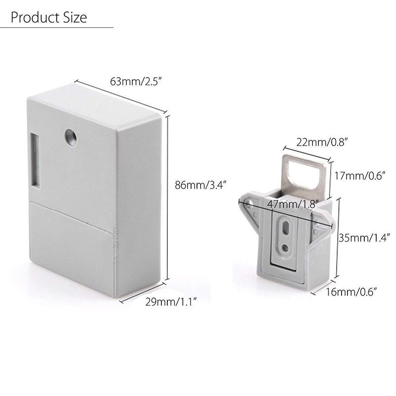Opvaskemaskine universel intelligent elektrisk induktionsdørlås uden hul batteridrevet rfid-kabinetlås med rfid-nøgle