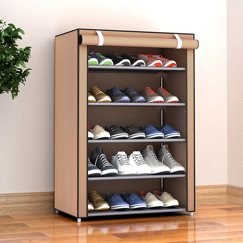 Multilayer Shoe Rack Detachable Dustproof Nonwoven Fabric Shoe Cabinet Home Standing Space-saving Stand Holder Shoes Organizer1
