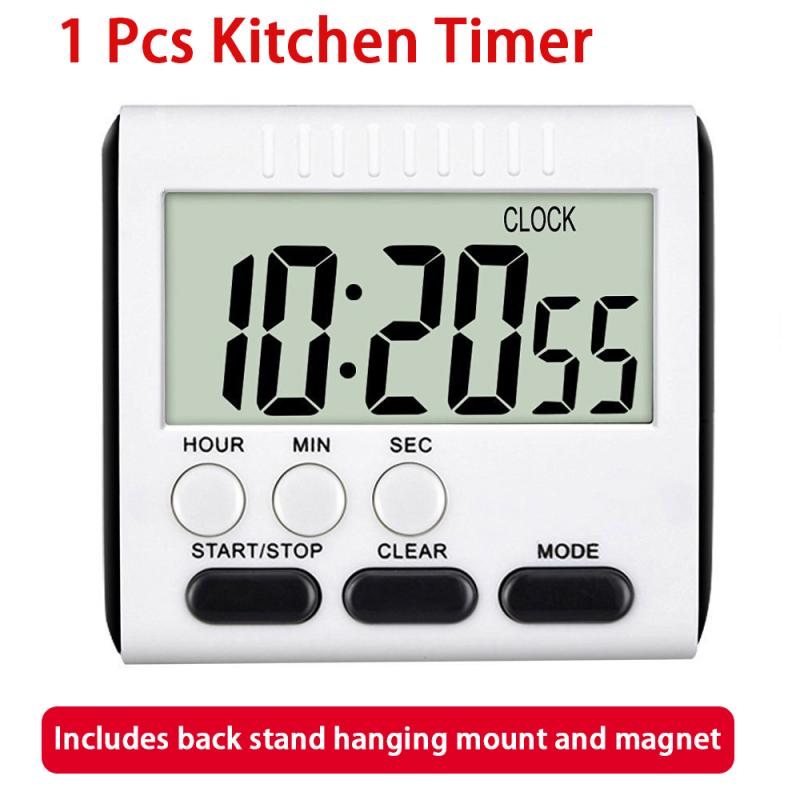 Vierkante Lcd Digitale Scherm Kookwekker Digitale Koken Tellen Countdown Alarm Slaap Stopwatch Klok Functie Temporizador