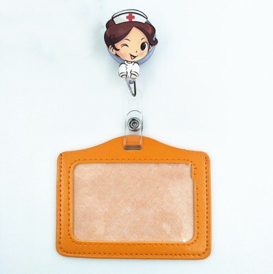 Wysuwany wizytownik nazwa pracownika etui na dowód tożsamości PU certyfikat pracy identyfikator identyfikator pokrowiec biznesowy akcesoria dla pielęgniarek