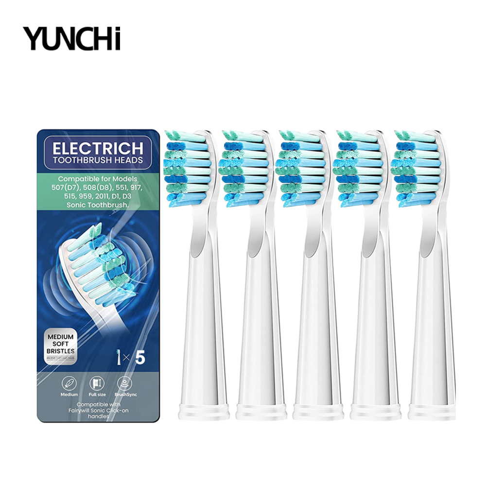 per testine per spazzolino Fairywill Sostituzione spazzolino elettrico sonico Du Pont testa FW-507/508/515/551/917/959/2011/D1/D3/D7: Arancione