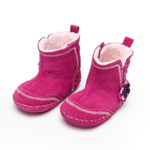 Novo 1 par winer quente sapatos de bebê botas de neve inverno quente das crianças bota, menina crianças sapatos: Lavanda / 1