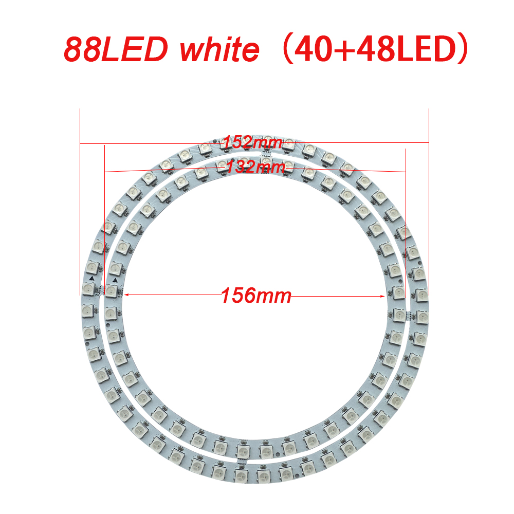 WS2812B Addressable LED Pixel Ring 8 to 241Leds WS2812 5050 RGB LED Diode Ring Color IC Built-in LED: Pink