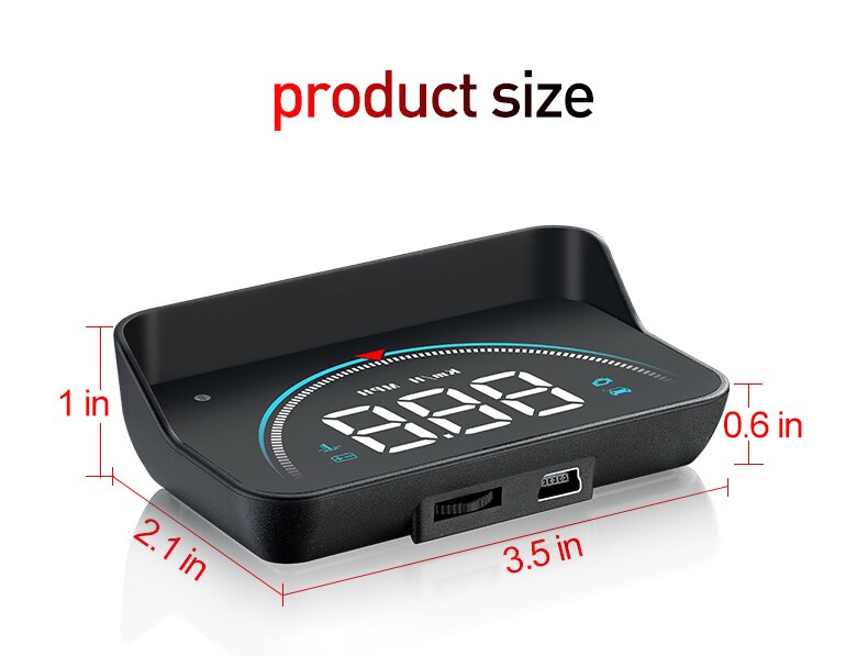 Car HUD Head Up Display estilo OBD2 OBDII sistema de advertencia de exceso de velocidad proyector parabrisas Auto alarma de voltaje electrónico
