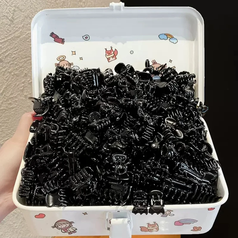 10-50pcs/pack Mini Hair Claw Clips for Women Girls Accessories Black Brown Transparent Plastic Mini Claws Hair Pins Clamp