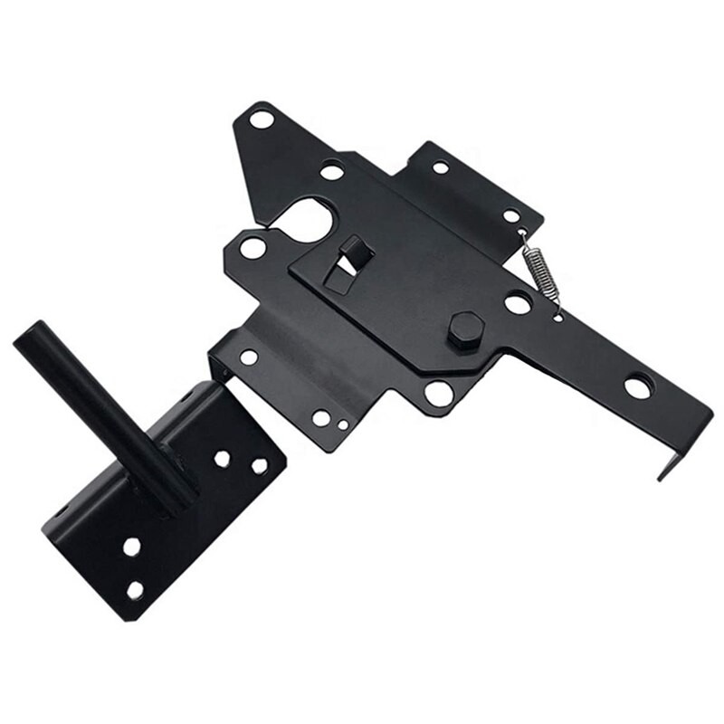 selbst-Verriegelung Tor verriegeln schwer Pflicht Post montieren Automatische Schwerkraft Hebel Holz/PVC Zaun Tor Schloss mit Befestigungen Hardware-