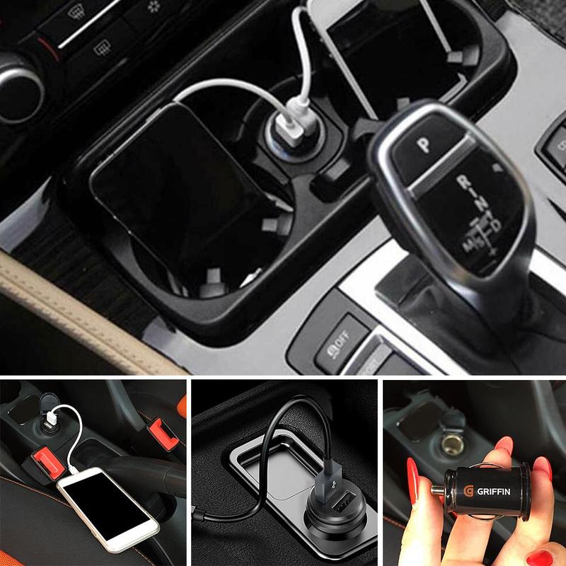 12v dubbele usb-autolader, 2- poorts sigarettenaanstekeradapter, lader, usb-stroomadapter voor alle smartphones