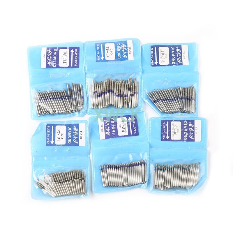 50pcs/bag Dental Teeth Polishing Burs Dental Diamond Polishers for Polishing Smoothing Teeth Polishers